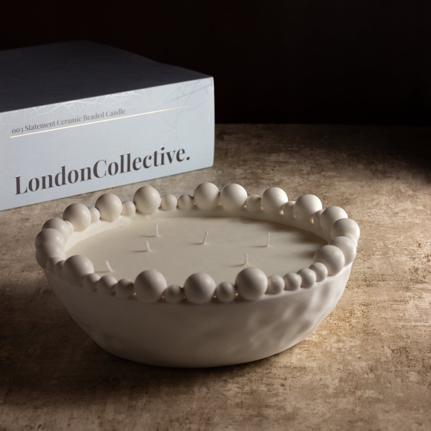 Zesty Lemons London Collective Statement Beaded Candle - Amber Noir