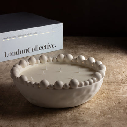 Zesty Lemons London Collective Statement Beaded Candle - Amber Noir