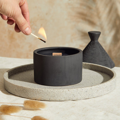 Zesty Lemons Marrakesh: Graphite Candle - Activated Charcoal & Matcha