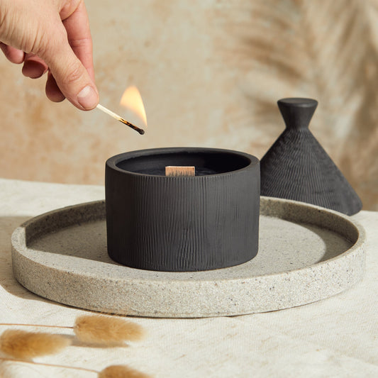 Zesty Lemons Marrakesh: Graphite Candle - Activated Charcoal & Matcha