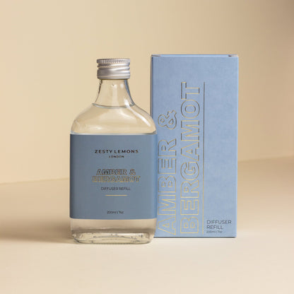 Zesty Lemons Amber & Bergamot: 200ml Diffuser Refill