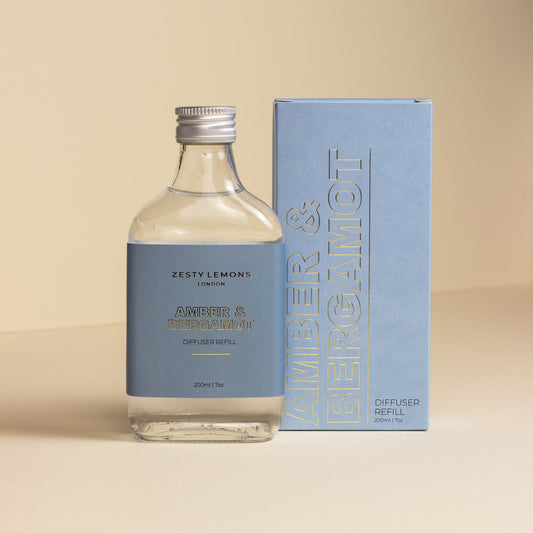 Zesty Lemons Amber & Bergamot: 200ml Diffuser Refill