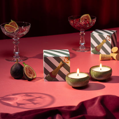 Zesty Lemons Sparkle Season: Celebrate Tea Lights (Box of 2) - Pink Fizz & Polemo
