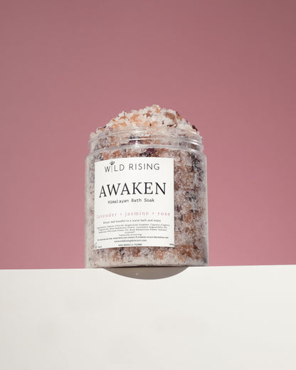 Wild Rising Skincare - Awaken - Lavender, Jasmine and Rose Bath Salts 300g