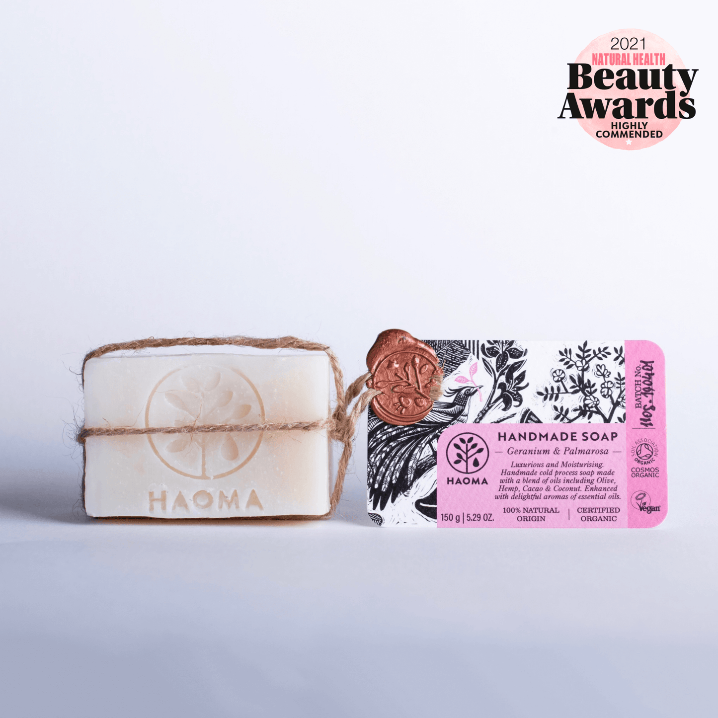 Haoma Handmade Geranium & Palmarosa Soap 100g