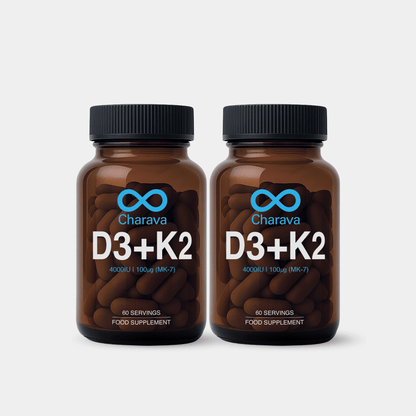 Charava UK -  Vitamin D3 (4000IU) + K2 (MK-7)