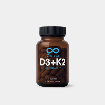 Charava UK -  Vitamin D3 (4000IU) + K2 (MK-7)