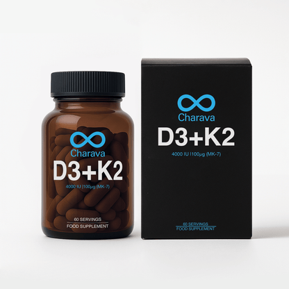 Charava UK -  Vitamin D3 (4000IU) + K2 (MK-7)