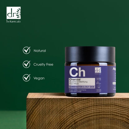 Dr Botanicals - Charcoal Superfood Mattifying Face Mask 60ml