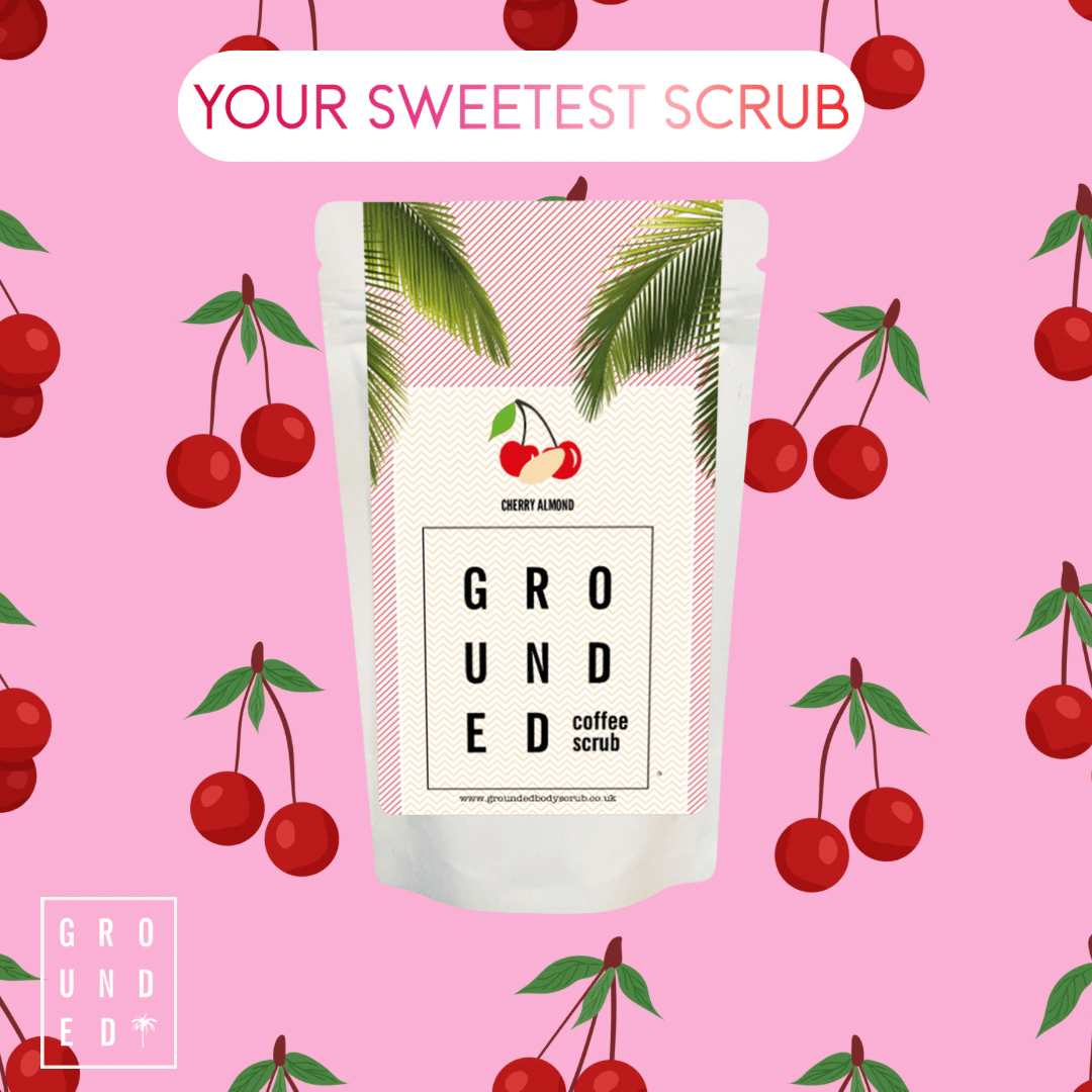 Grounded Body - Cherry Almond Coffee Body Exfoliating Scrub (200g)