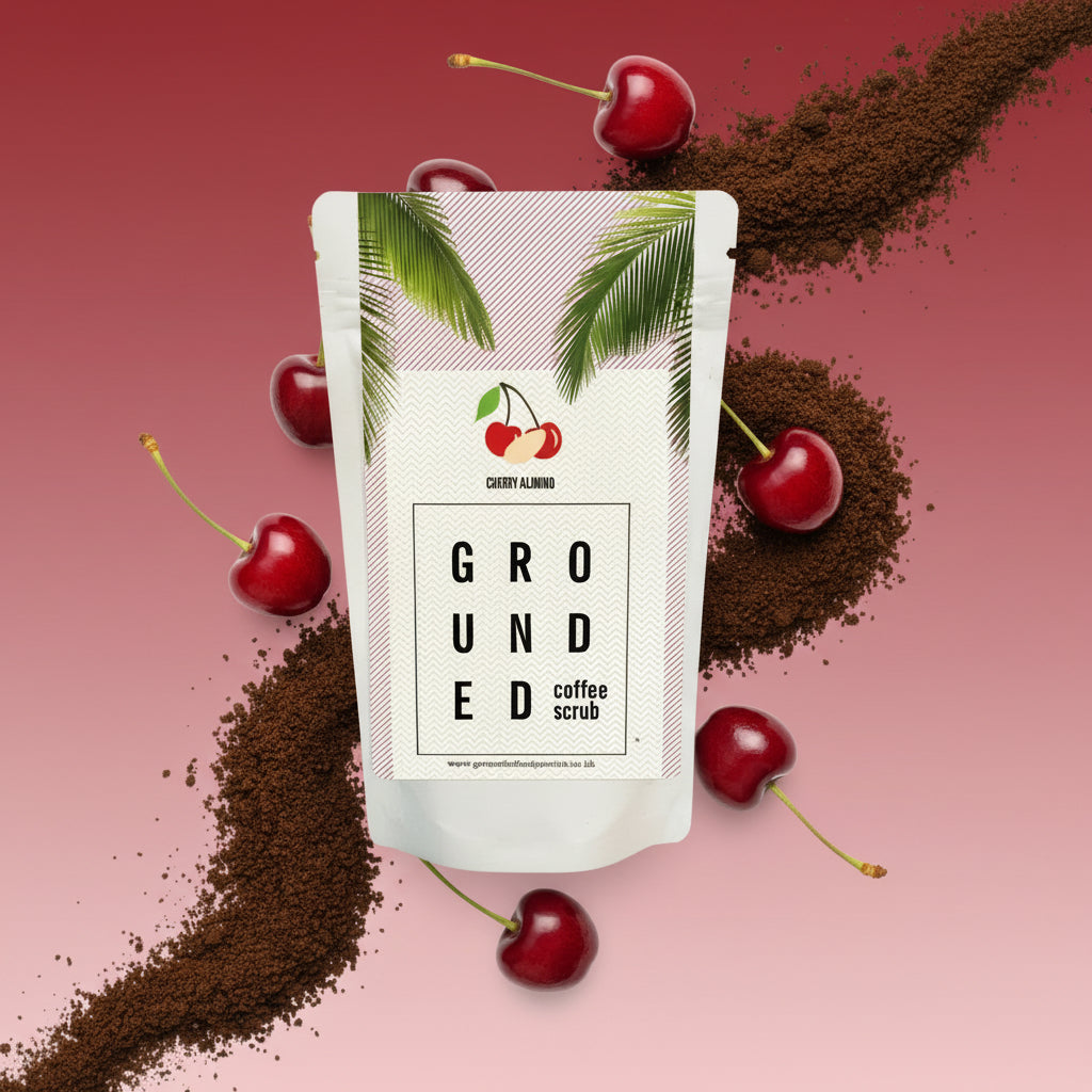 Grounded Body - Cherry Almond Coffee Body Exfoliating Scrub (200g)