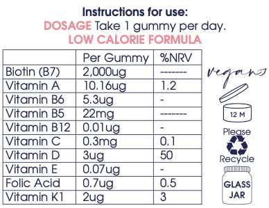Curly Girl Grow + Glow Hair Vitamins - Biotin+ Gummies