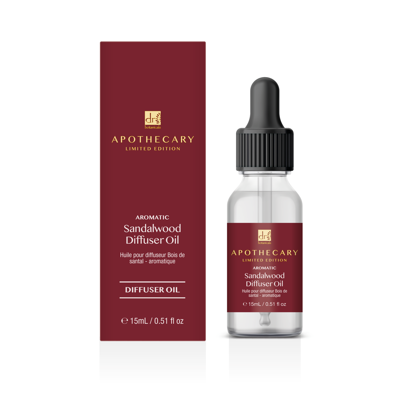 Dr Botanicals - Aromatic Sandalwood Diffuser Oil 15ml Twin Value Savings Pack