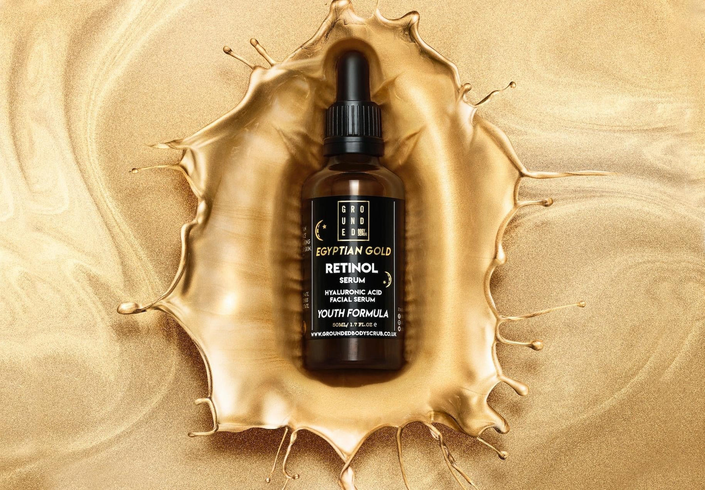 Grounded Egyptian Gold Retinol Face Serum - Anti ageing skincare