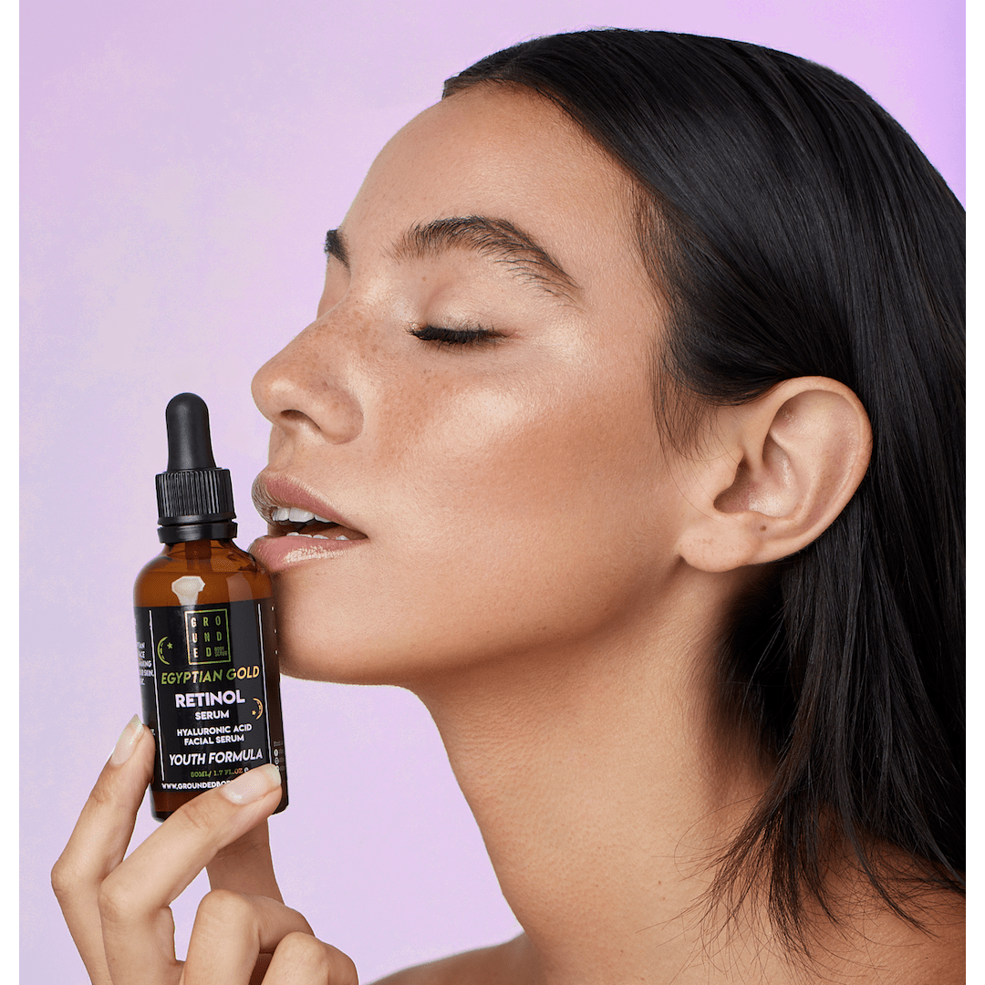 Grounded Egyptian Gold Retinol Face Serum - Anti ageing skincare