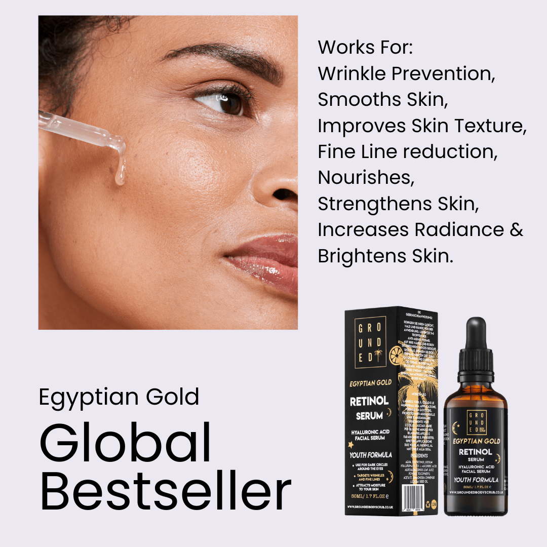 Grounded Egyptian Gold Retinol Face Serum - Anti ageing skincare