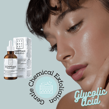 Grounded Body - Egyptian White Gold, Glycolic Acid Serum 10% With Vitamin E version