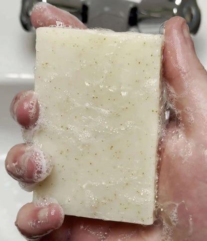 Hiltwood Eucalyptus Lemon Mint and Olive Stone Natural Soap Bar (With Grit)