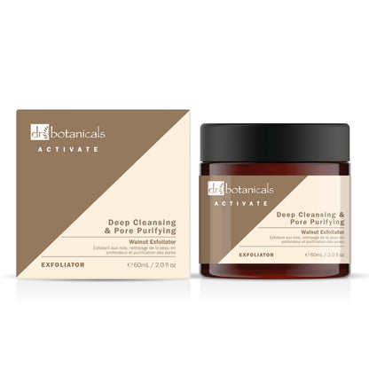 Dr Botanicals - Activate Deep Cleansing & Pore Purifying Walnut Exfoliator 60ml Twin Pack