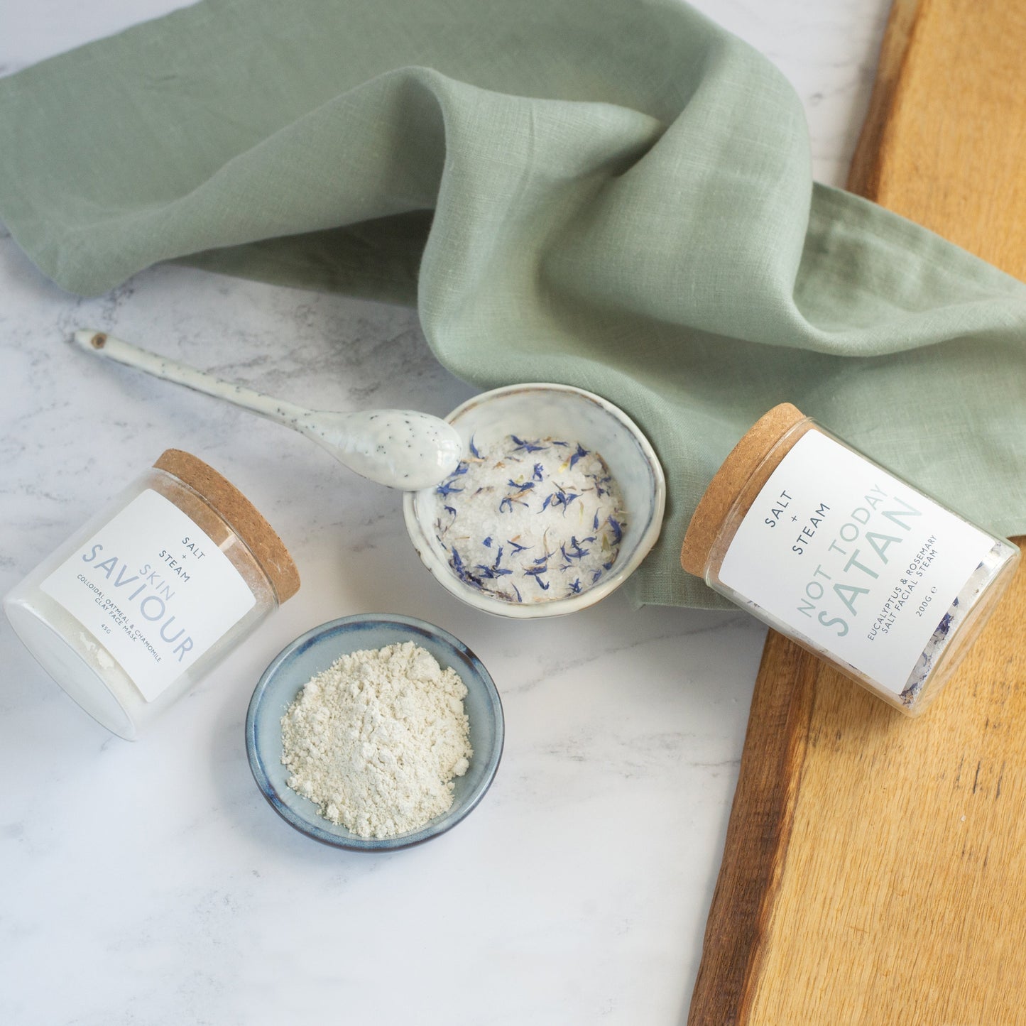 Salt + Steam CLAY FACE MASK + FACIAL STEAM GIFT SET