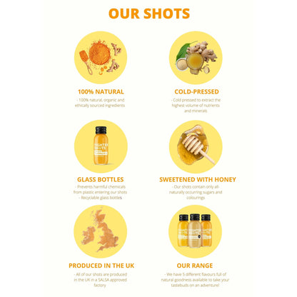 Fighter Shots Ginger + Marine Collagen 3,000mg, 12 x 60ml