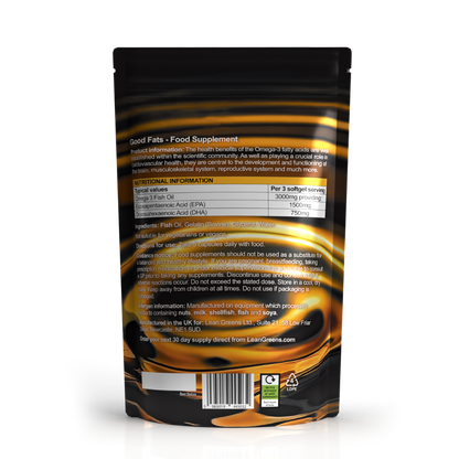 Lean Greens - Good Fats - Premium Omega 3 Fish Oils