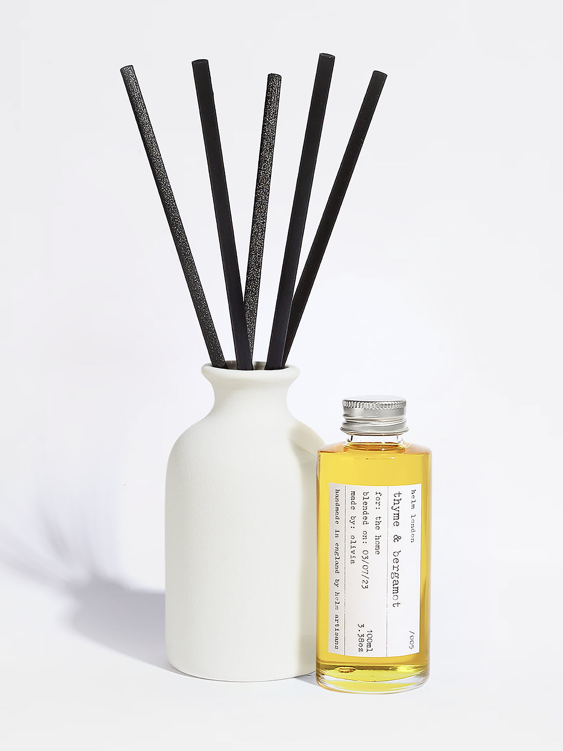 Helm London Thyme & Bergamot Ceramic Reed Diffuser - 100ml