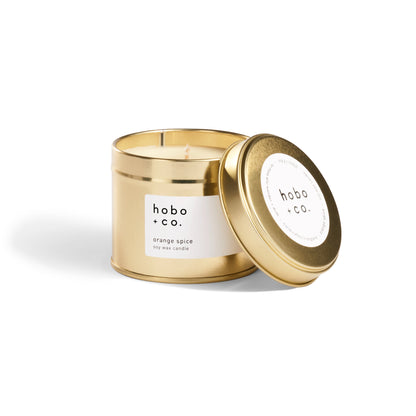 Hobo+Co - Large Gold Tin Orange Spice Candle