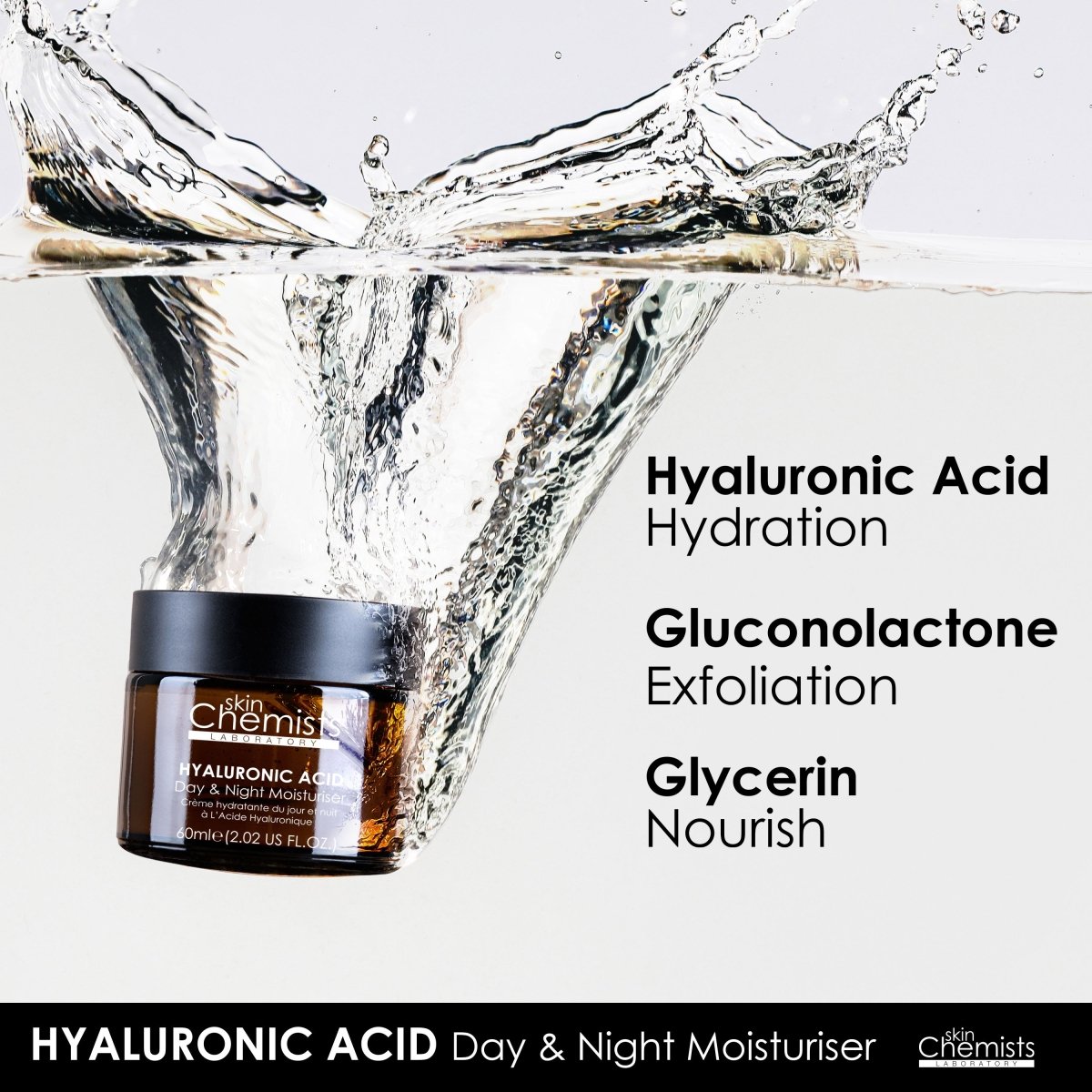 skinChemists Hyaluronic Acid Day Moisturiser 60ml