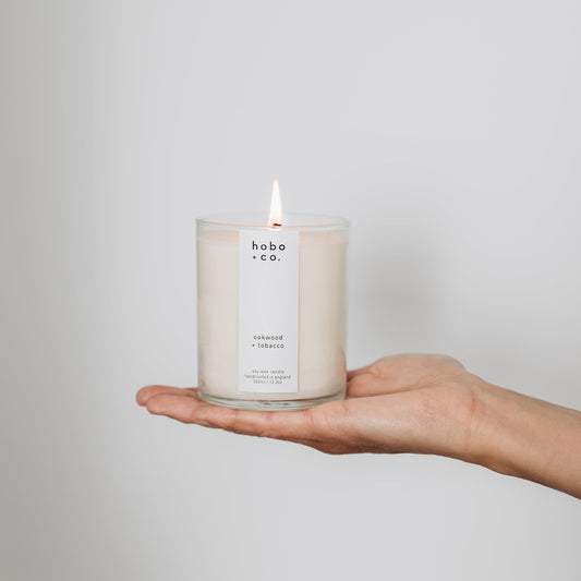 Hobo+Co - Large Oakwood and Tobacco Candle