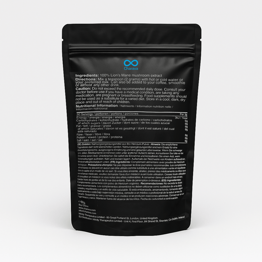 Charava UK - Lion's Mane Powder - 60 Grams - 30 Servings