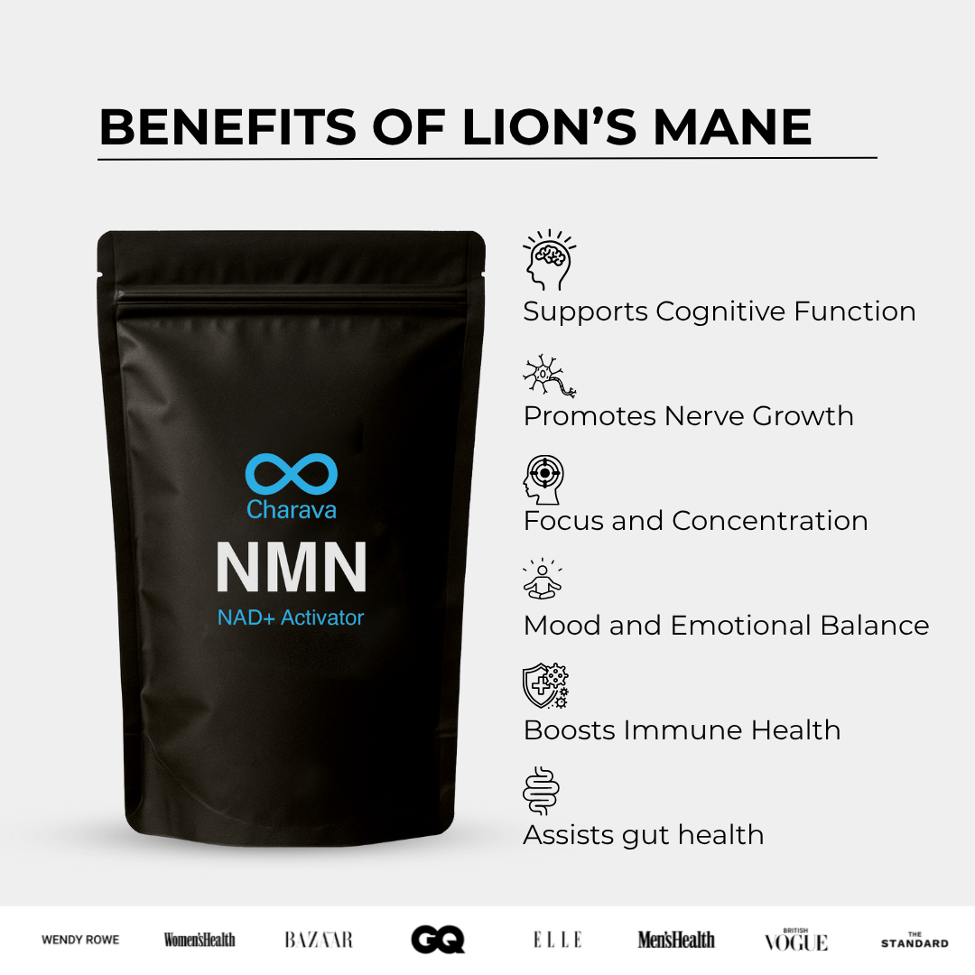 Charava UK - Lion's Mane Powder - 60 Grams - 30 Servings
