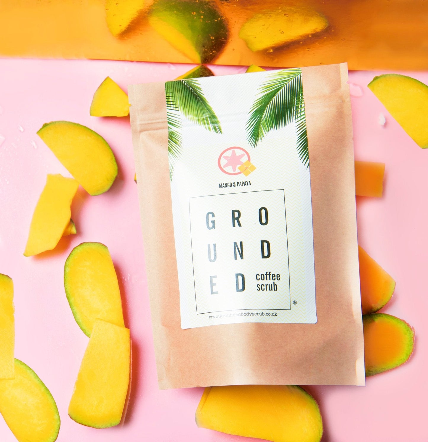 Grounded Body - Mango and Papaya Coffee Scrub (200g) - For Dry Skin