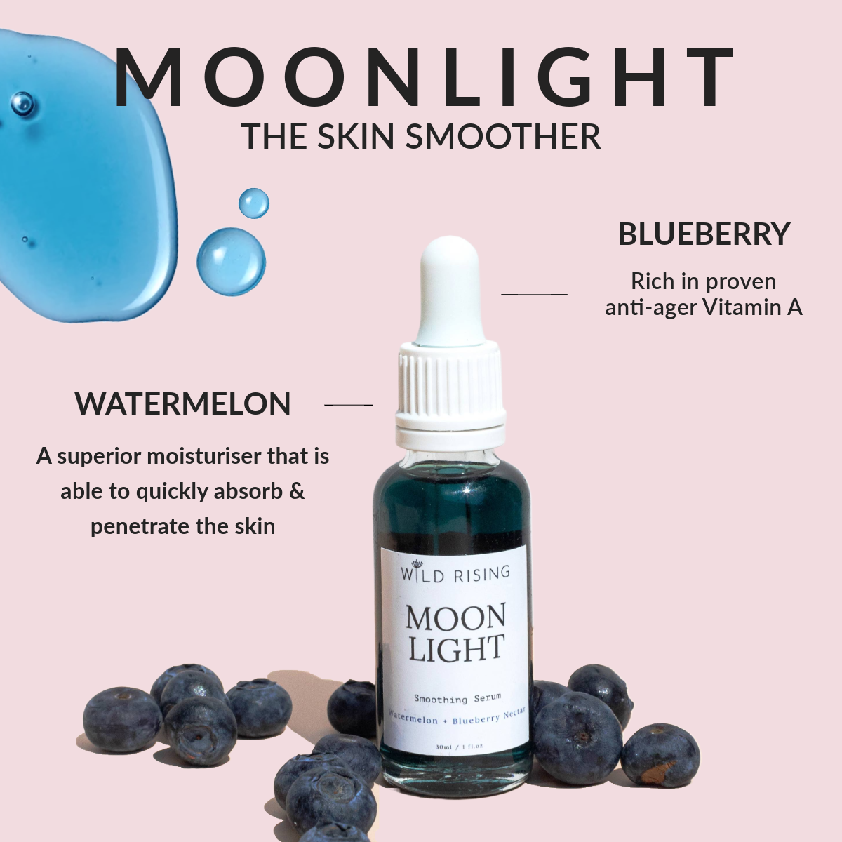 Wild Rising Skincare - Moonlight - Blueberry & Blue Tansy Face Oil