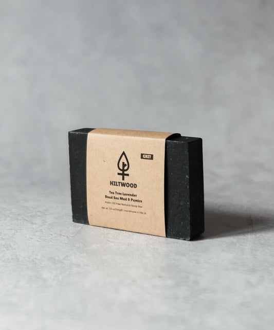 Hiltwood Tea Tree Lavender Dead Sea Mud & Pumice Natural Soap Bar (With Grit)