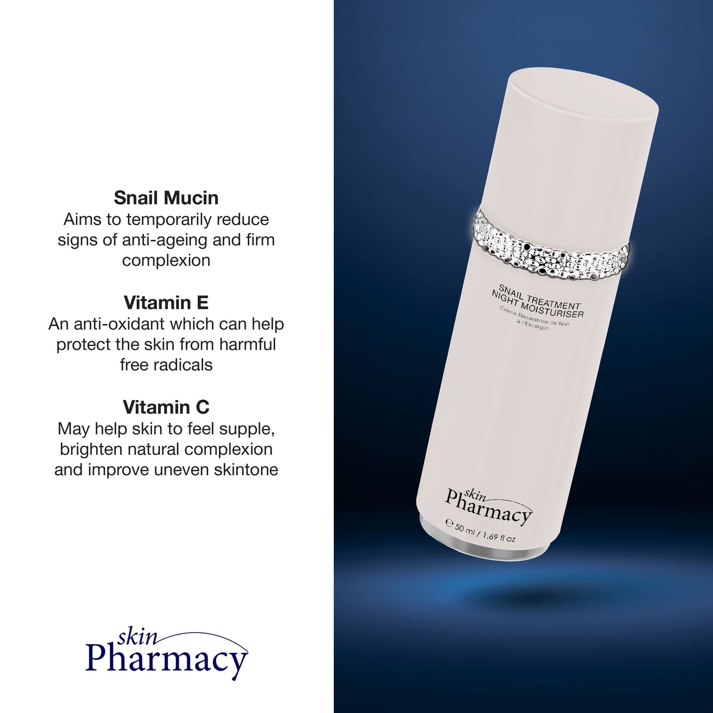 skinChemists SP Snail Treatment Night Moisturiser 50ml