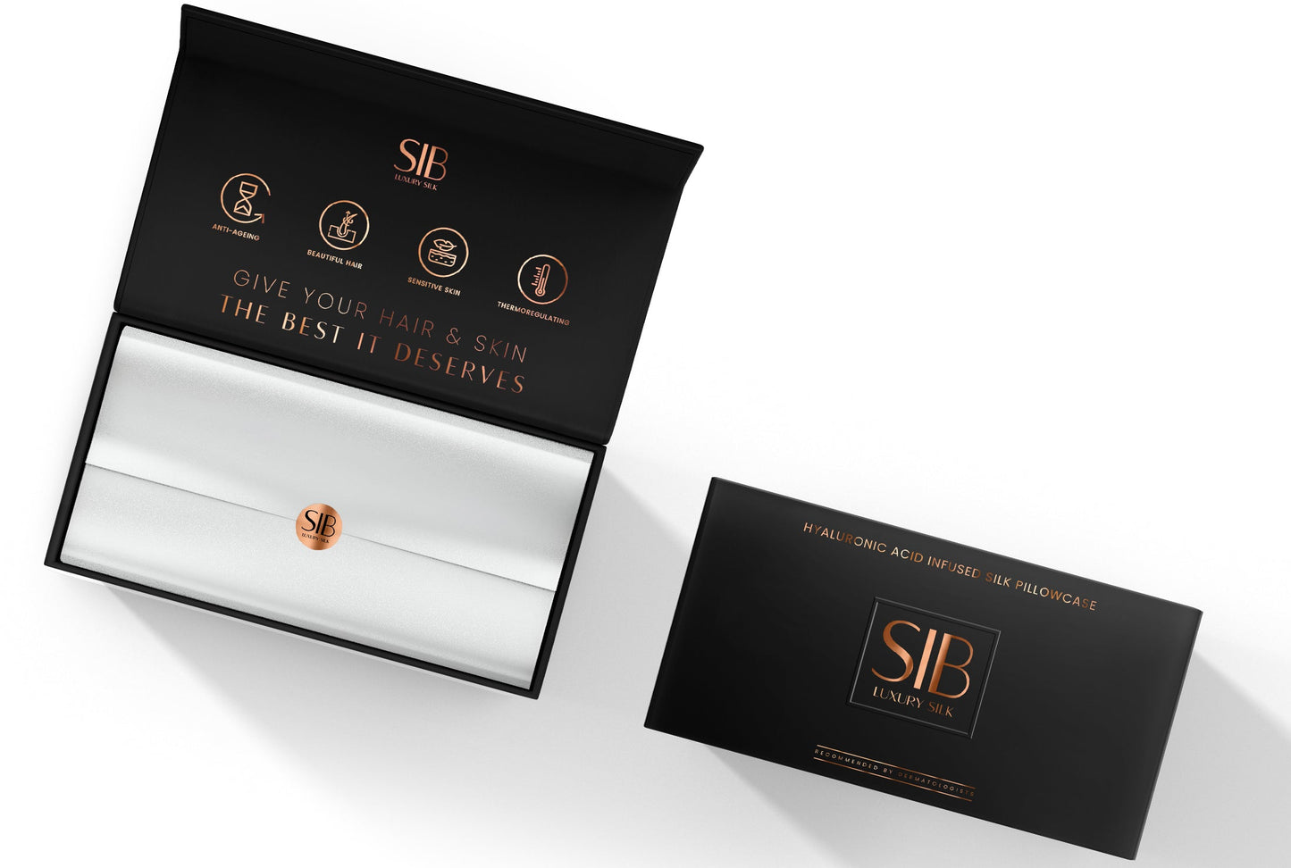 SIB® Hyaluronic Acid Infused Silk Pillowcase