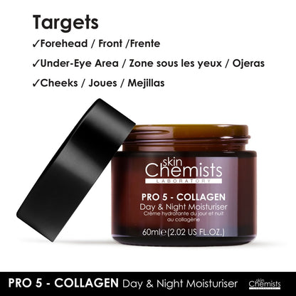 skinChemists Pro-5 Collagen Day And Night Moisturiser 60ml