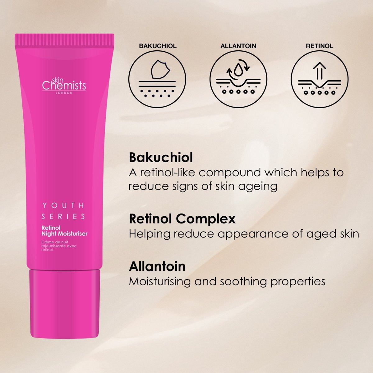 skinChemists Retinol & Bakuchiol Night Moisturiser 50ml