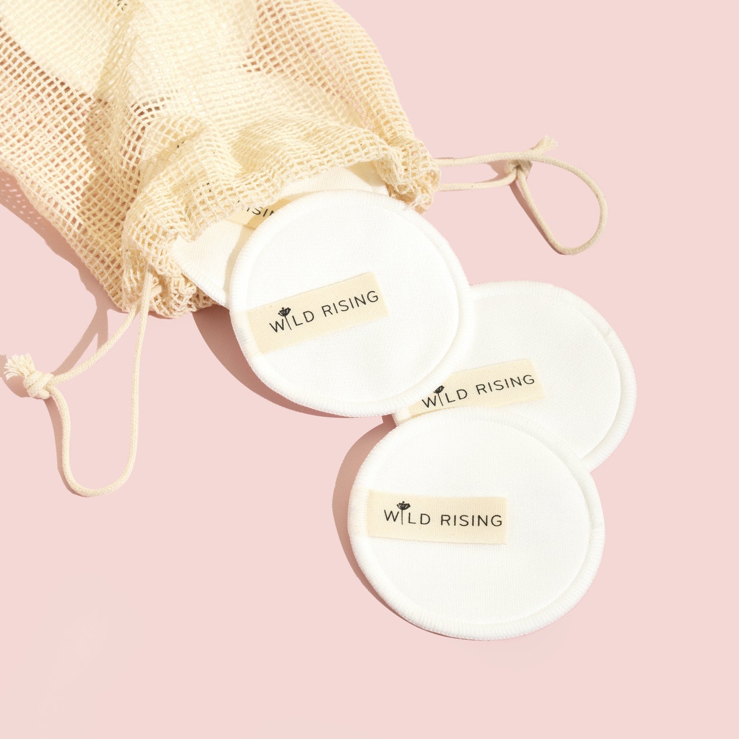 Wild Rising Skincare - 10 Organic Cotton Reusable Makeup Pads