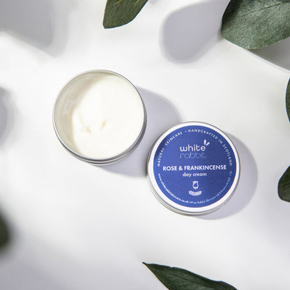 White Rabbit Skincare - Rose & Frankincense Revitalising Day Cream - travel size 30ml
