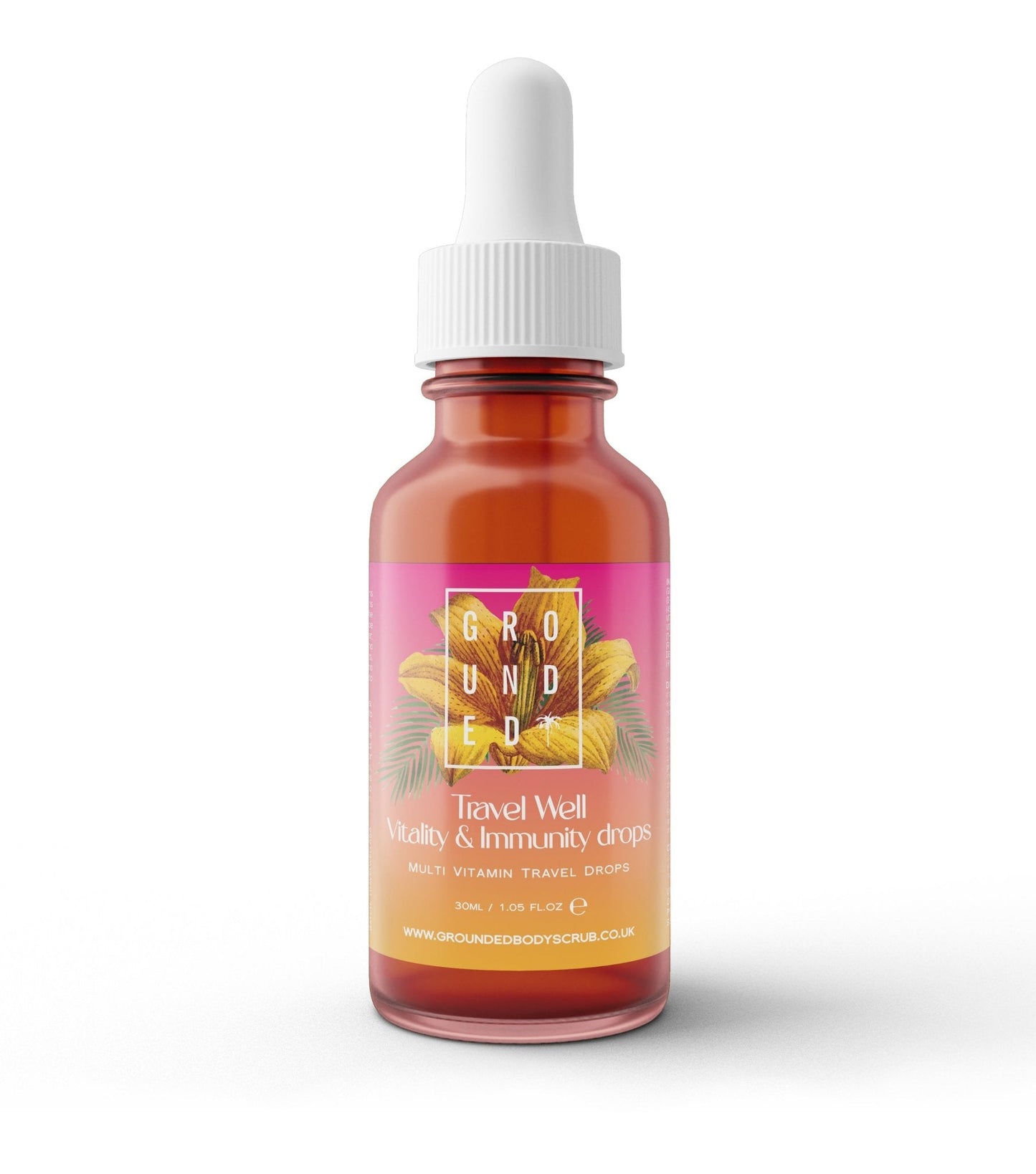 Grounded Body - Travel Well Vitality Drops - Multi Vitamin Drops - 30ml