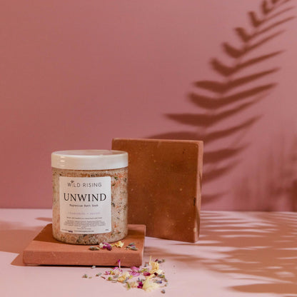Wild Rising Skincare - Unwind - Chamomile and Neroli Bath Salts 300g