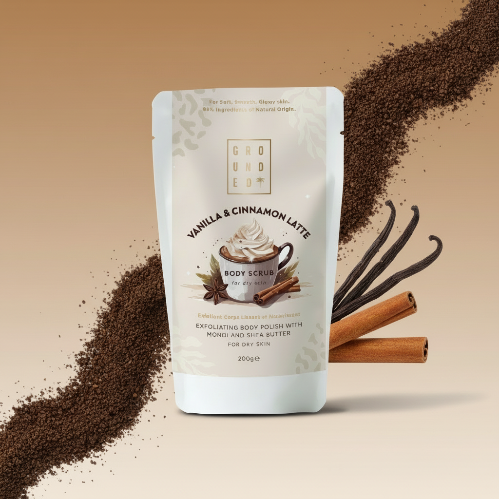 Grounded Body - Vanilla and Cinnamon Latte Coffee Body Scrub