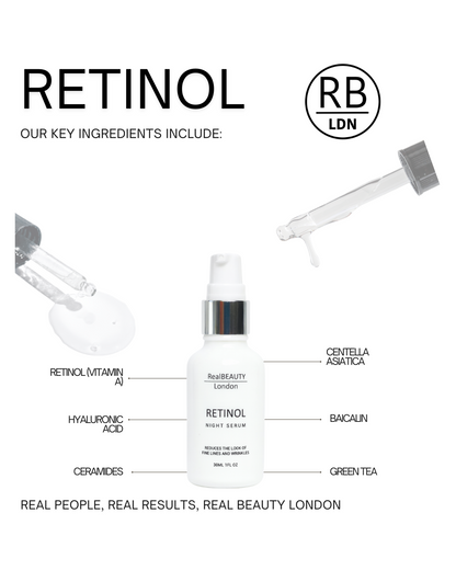 Real Beauty London - Evening Retinol Face Serum (0.3%)