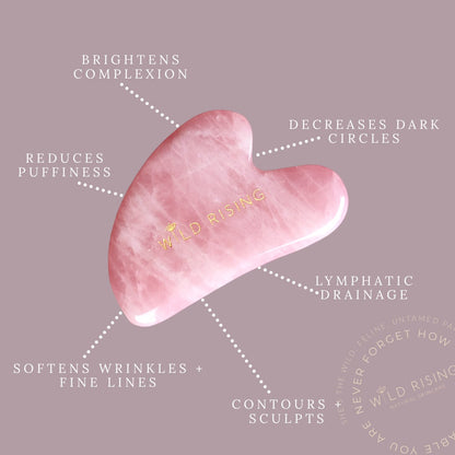 Wild Rising Skincare - Imperfect Rose Quartz Gua Sha