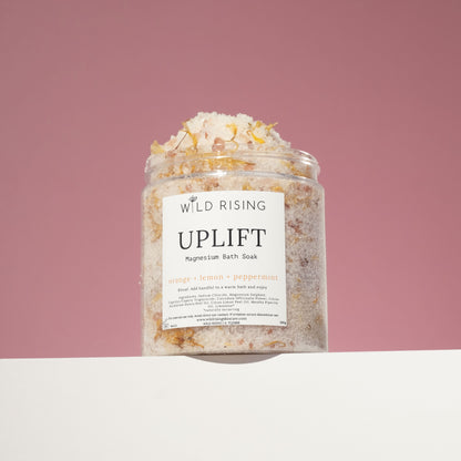 Wild Rising Skincare - Uplift - Orange, Lemon and Peppermint Bath Salts 300g