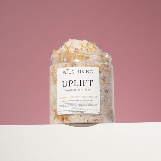 Wild Rising Skincare - Uplift - Orange, Lemon and Peppermint Bath Salts 300g