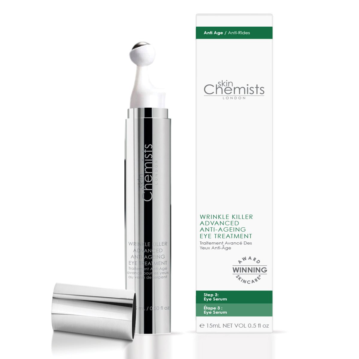 skinChemists Wrinkle Killer 4% SYN-AKE Eye Serum 15ml