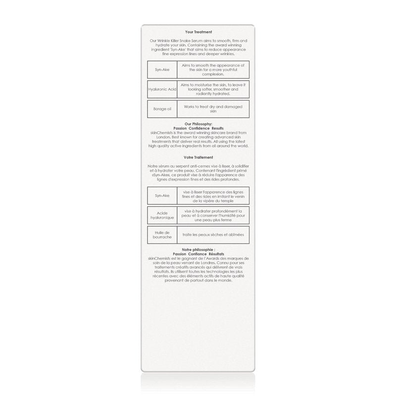 skinChemists Wrinkle Killer Snake Serum 30ml